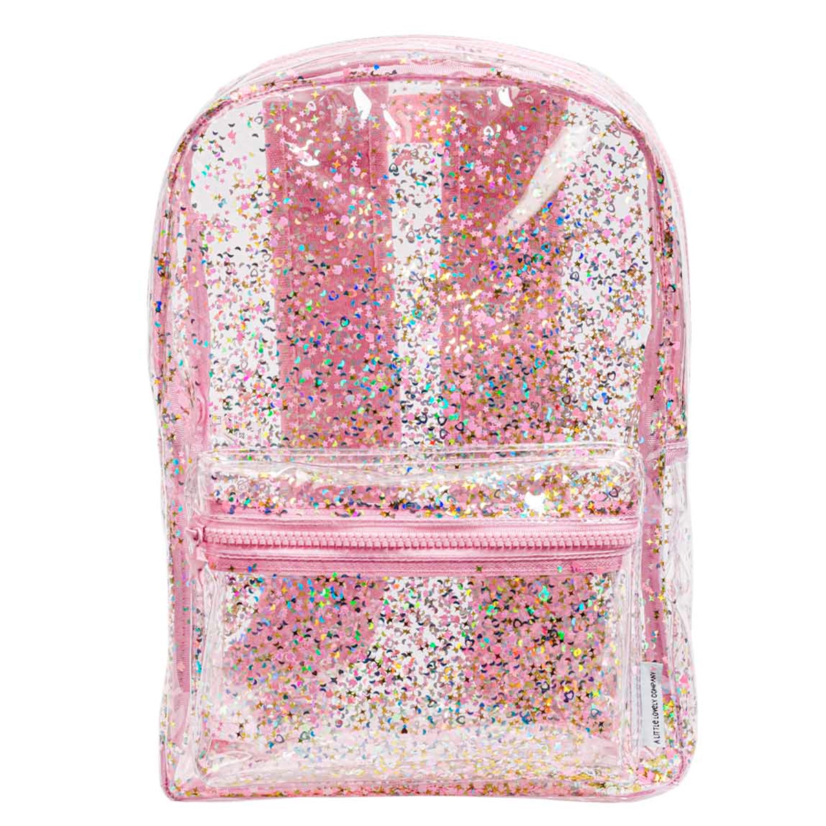 Backpack Glitter transparent/pink